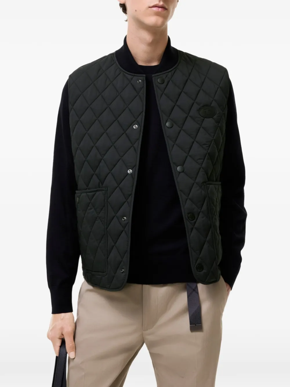 Burberry Gewatteerde nylon bodywarmer Groen