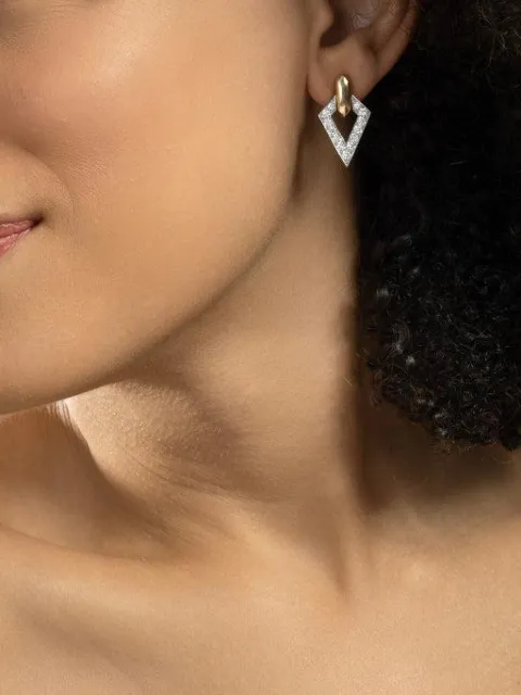 David Webb diamond geometric earrings