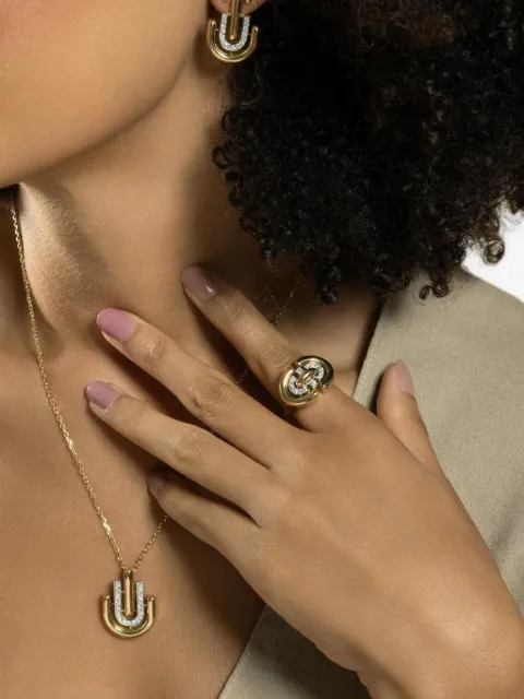 David Webb Geometrischer Diamant-Ring