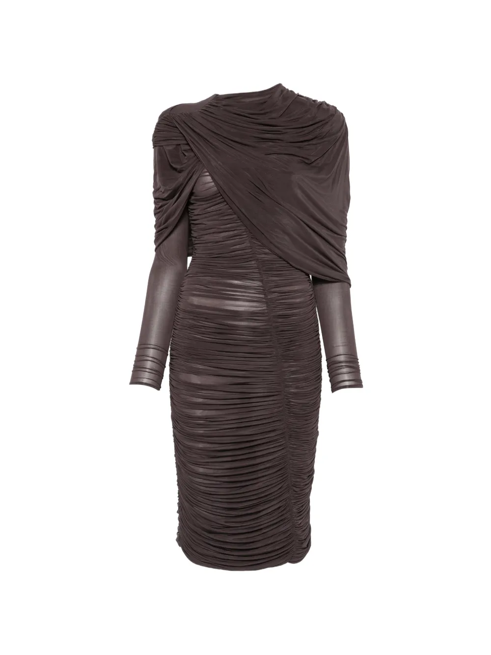 Magda Butrym ruched draped-detail midi dress