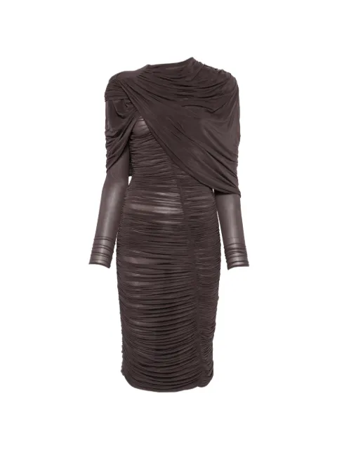 Magda Butrym ruched draped-detail midi dress