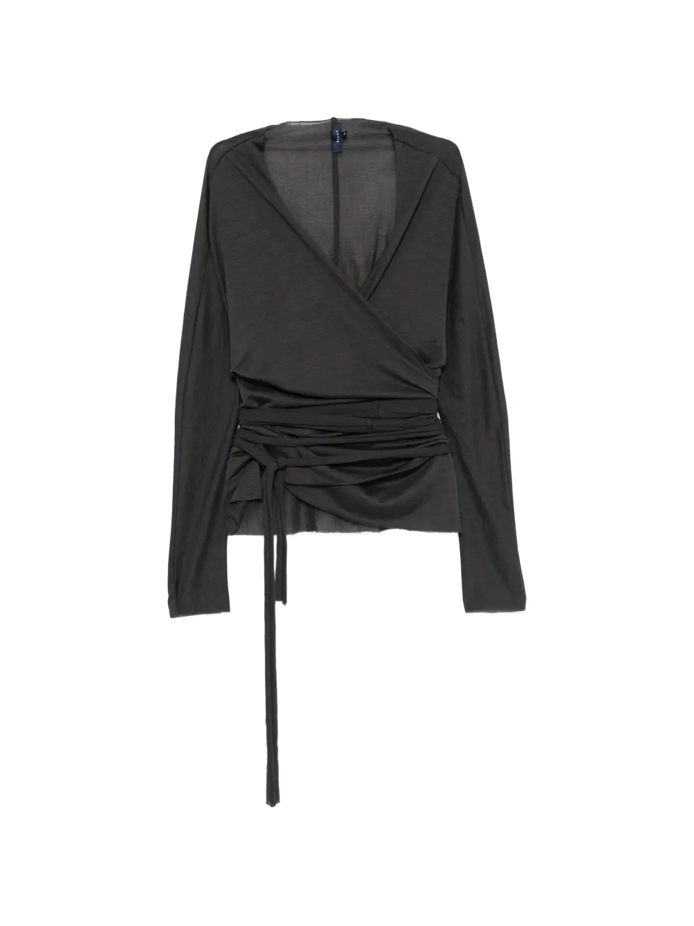 Soeur Luth wrap-style blouse - Grigio