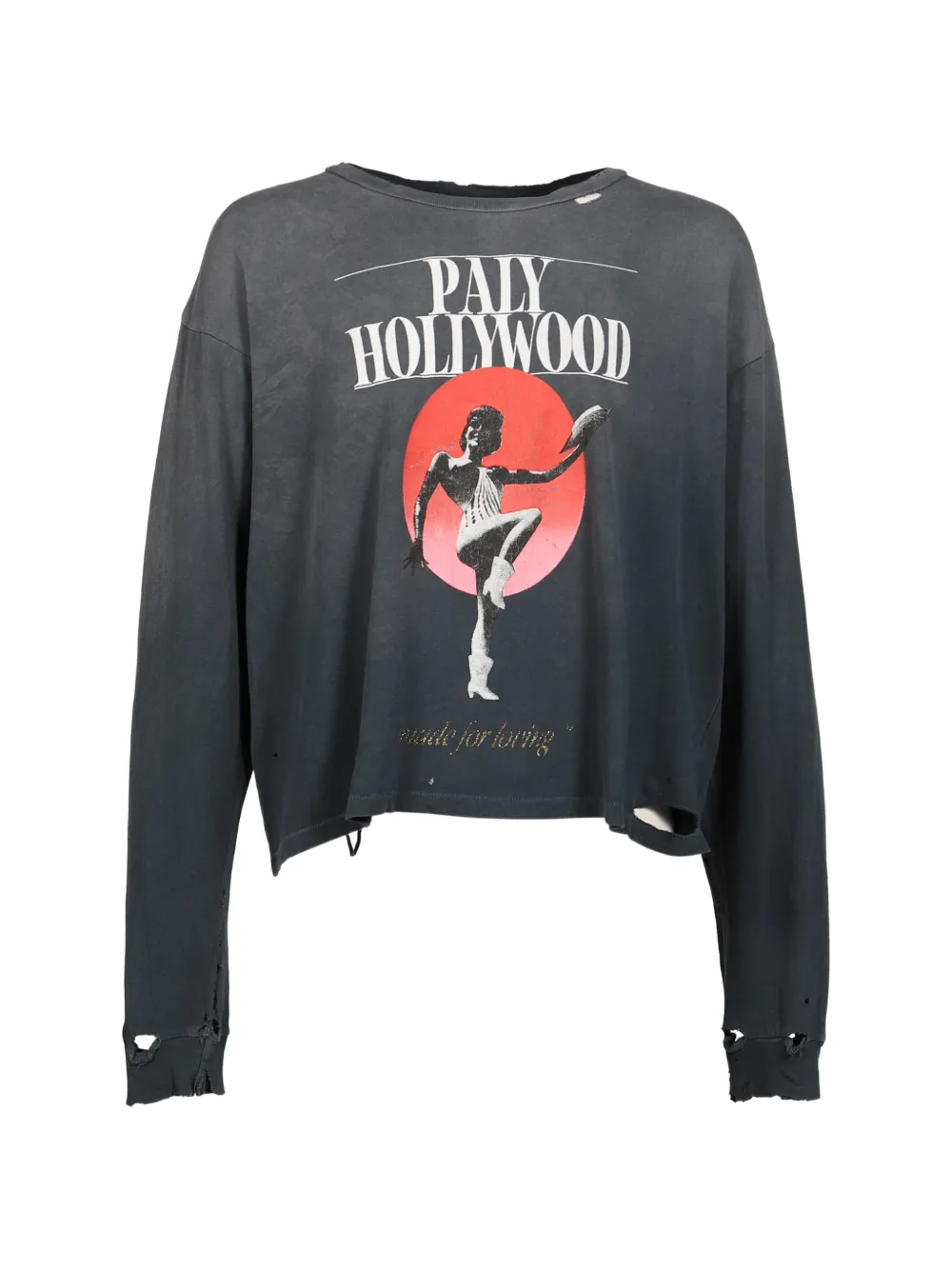 Paly Myra Breckenridge Graphic-print Distressed T-shirt In Black