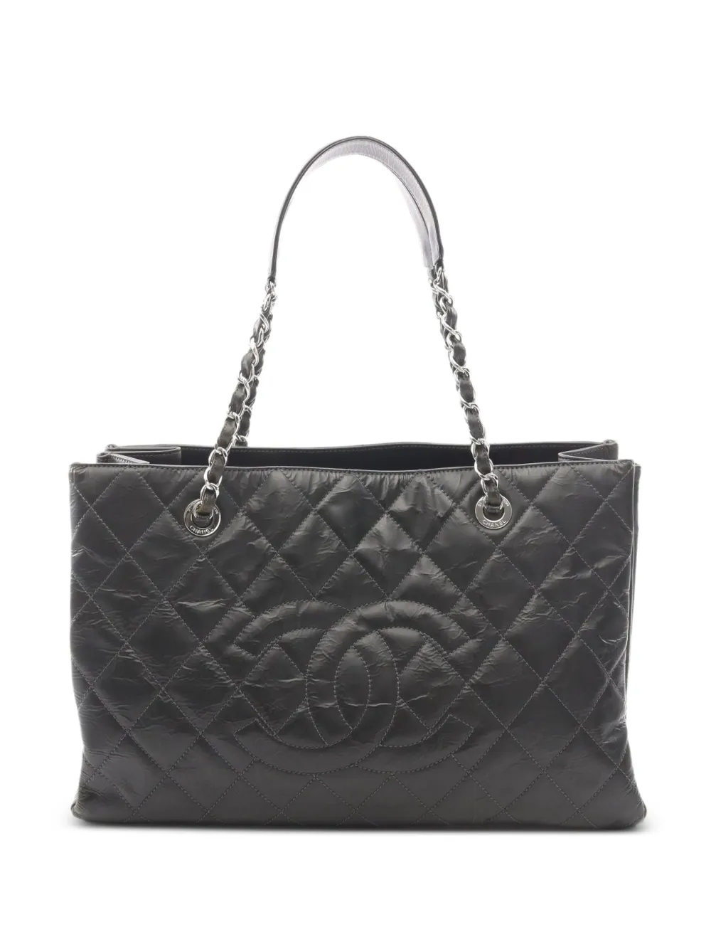 CHANEL Pre-Owned 2010-2011 Matelassé tote bag - Black