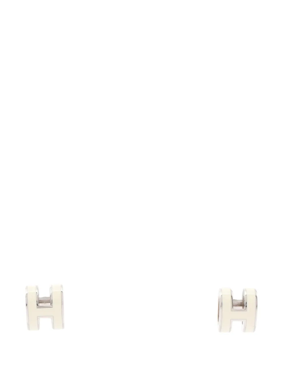 Hermès Pre-Owned 2010s Mini Pop H earrings - Argento