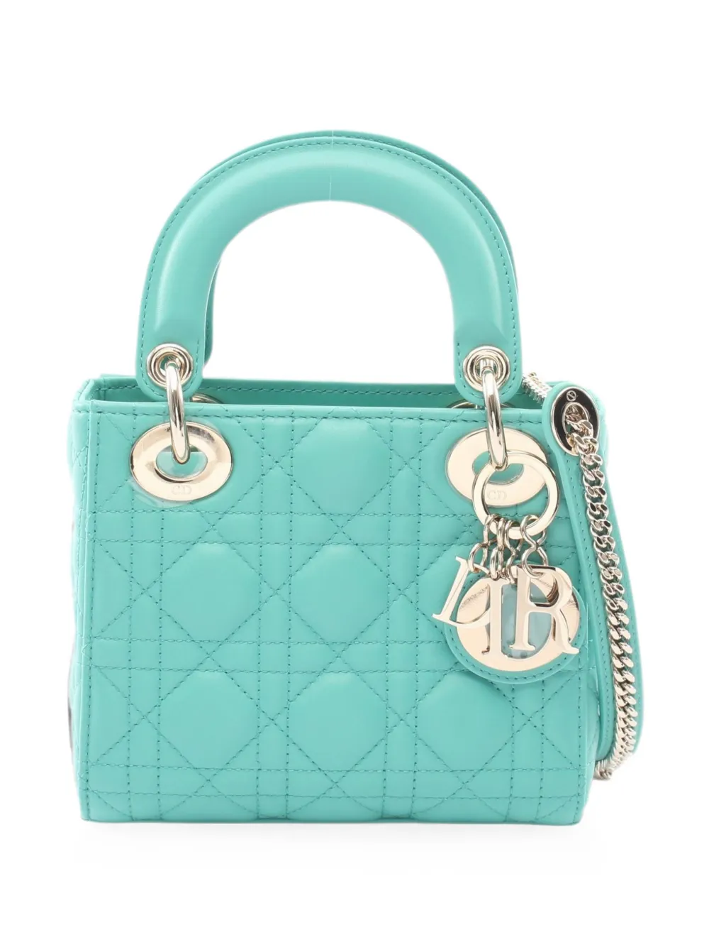 Christian Dior Pre-Owned 2020s mini Cannage Lady Dior shoulder bag - Verde