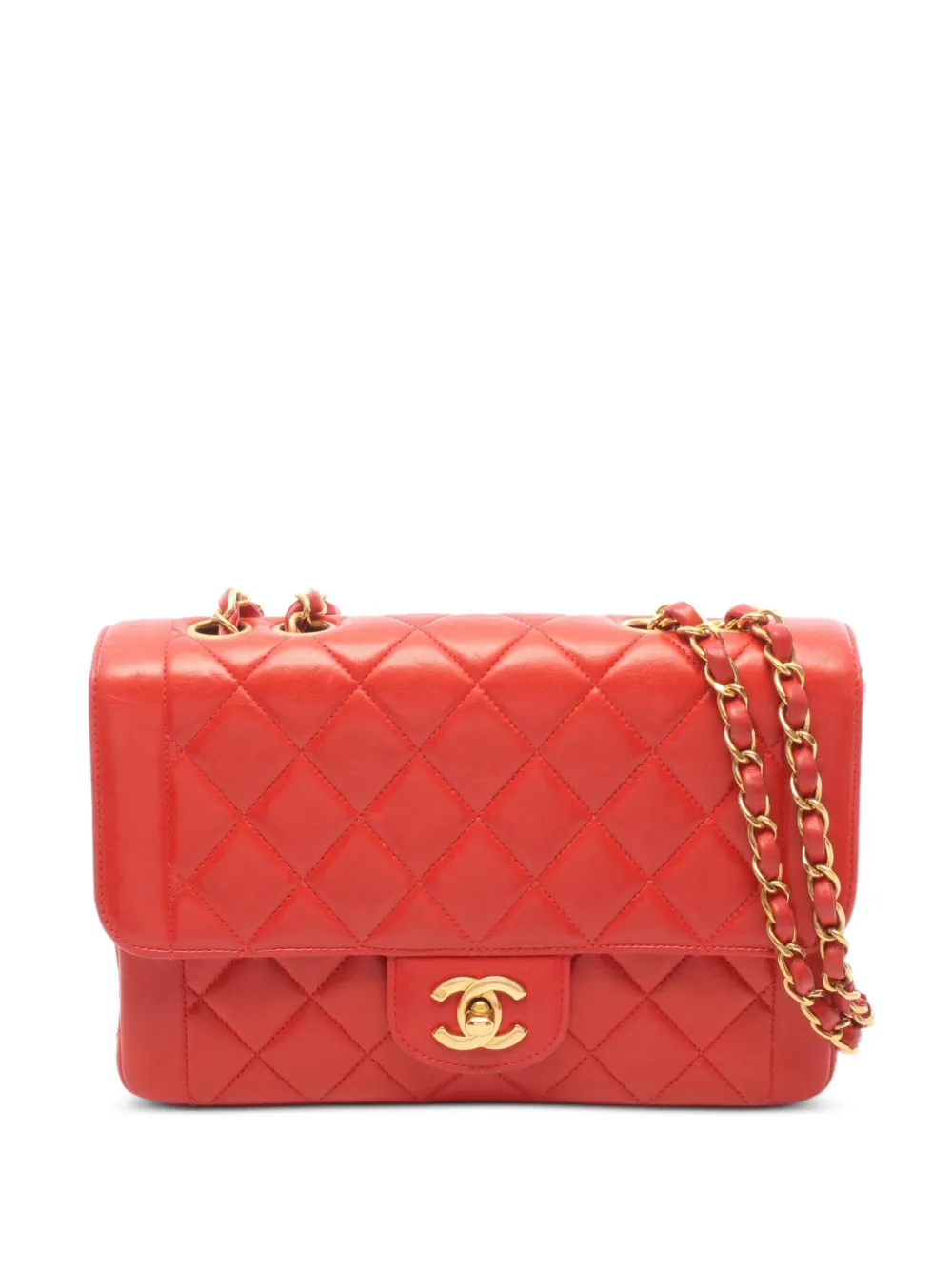 CHANEL Pre-Owned 1994-1996 Matelasse single flap shoulder bag - Rosso
