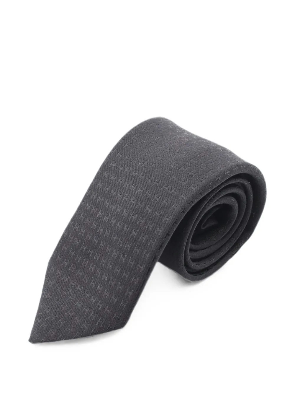 Hermès Pre-Owned 2020s H silk tie - Nero