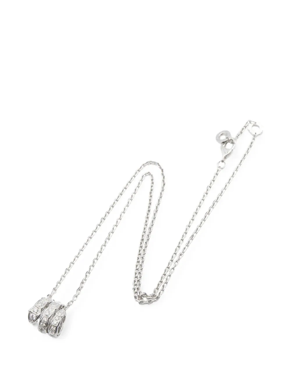 Bvlgari Pre-Owned 2010s Serpenti Viper diamond necklace - Argento