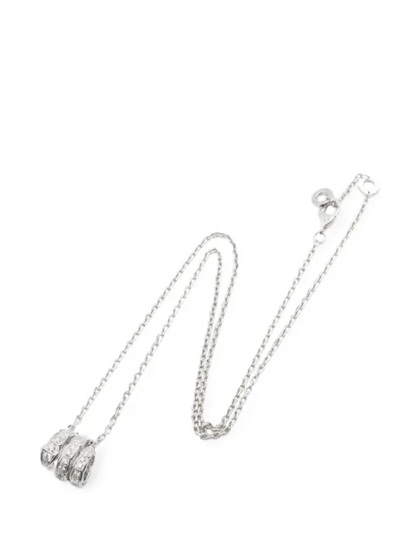 Bvlgari Pre-owned 2010s Serpenti Viper Diamond Necklace in Silver