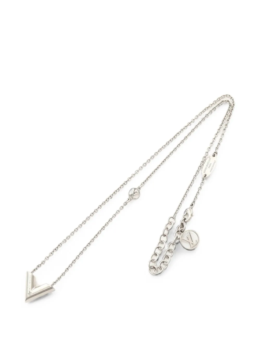 Louis Vuitton Pre-Owned 2024 Essential V necklace - Argento