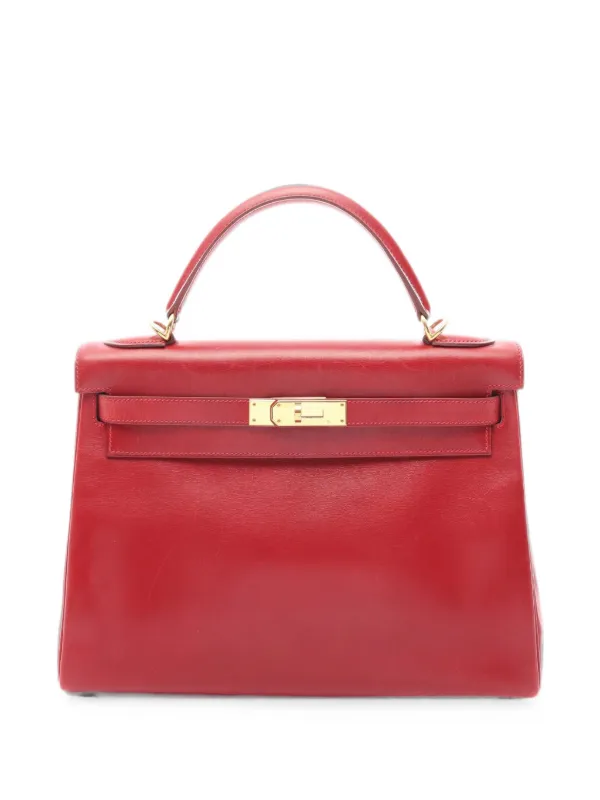 Hermès Pre-owned 2002 32 Kelly Tote Bag in Red