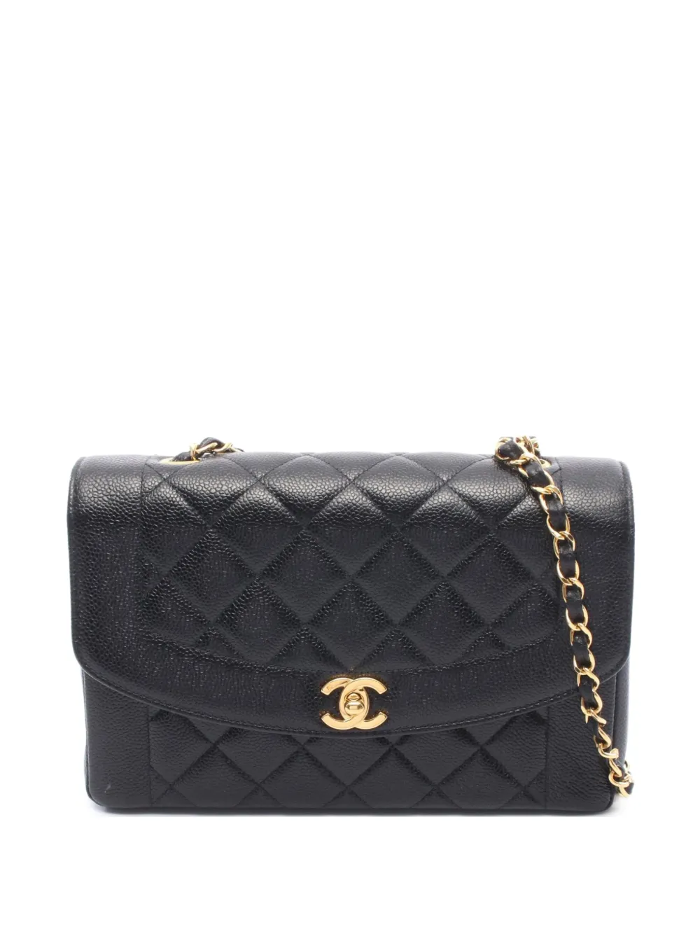 CHANEL Pre-Owned 1997-1999 Diana matelassé shoulder bag - Black