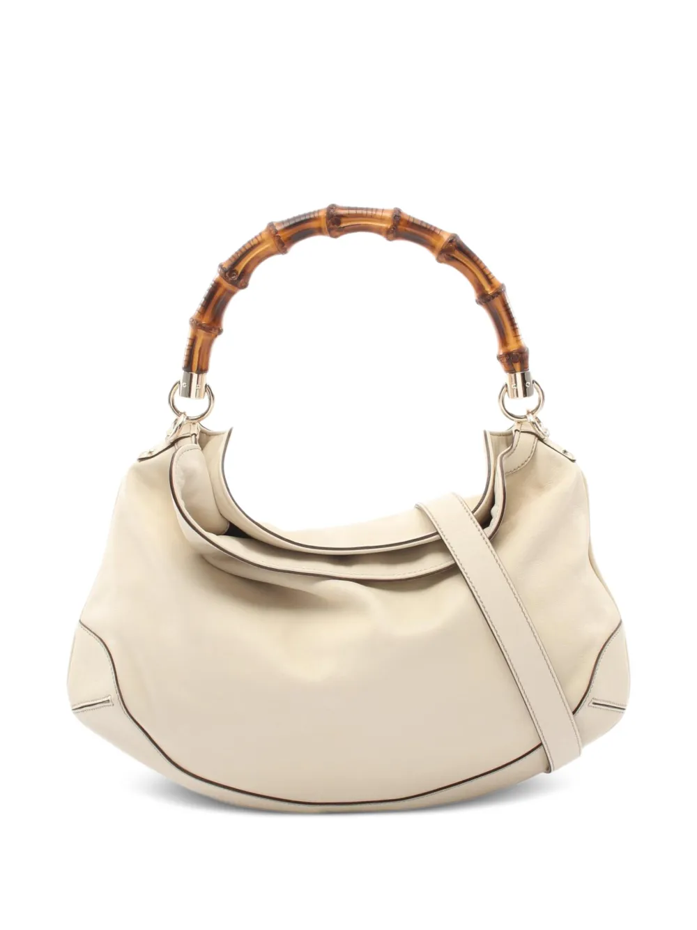 Gucci Pre-Owned 2000s Bamboo leather handbag - Toni neutri
