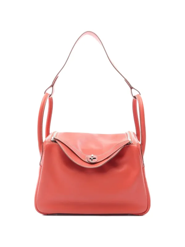 Hermès Pre-owned 2014 Lindy 30 Shoulder Bag in Orange