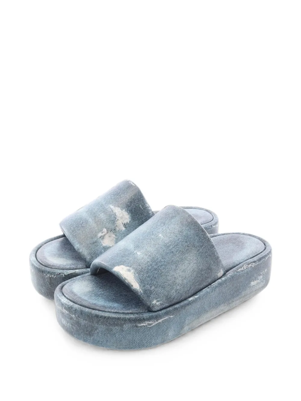  Balenciaga Pre-owned 2020s Denim Platform Sandals - Azul 