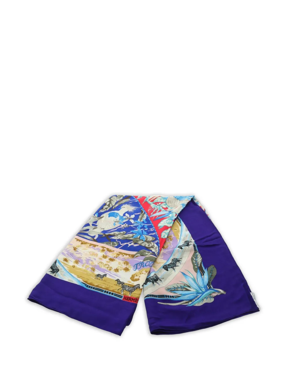 Hermès Pre-Owned 2010s Tropiques scarf - Blu
