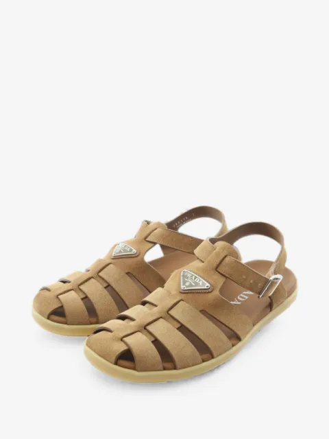 Prada Pre-Owned sandalias con logo triangular 2020
