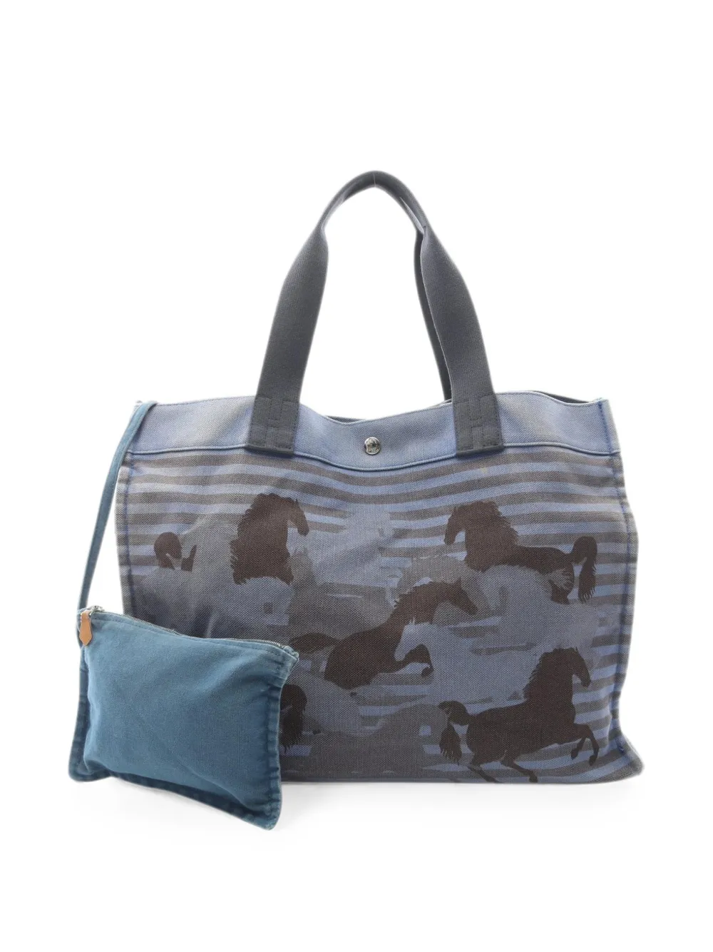 Hermès Pre-Owned 2000s Chevaughan horse-print tote bag - Blu