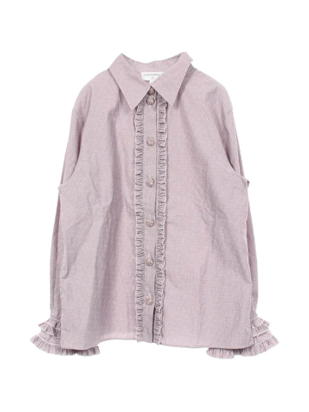 CHANEL Pre-Owned Camicia a righe 1986-1988 - Viola