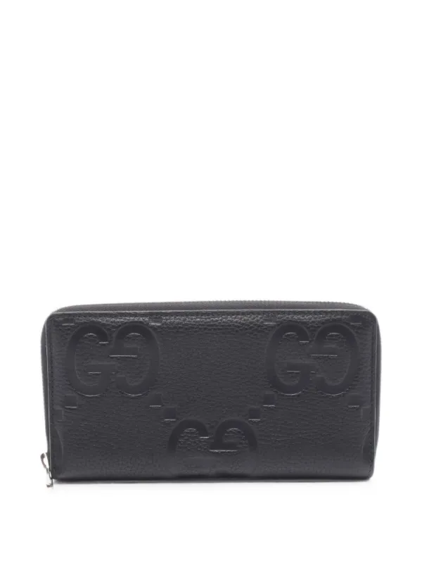 Gucci Pre-Owned 2010s ジャンボ GG ファスナー長財布 | ブラック