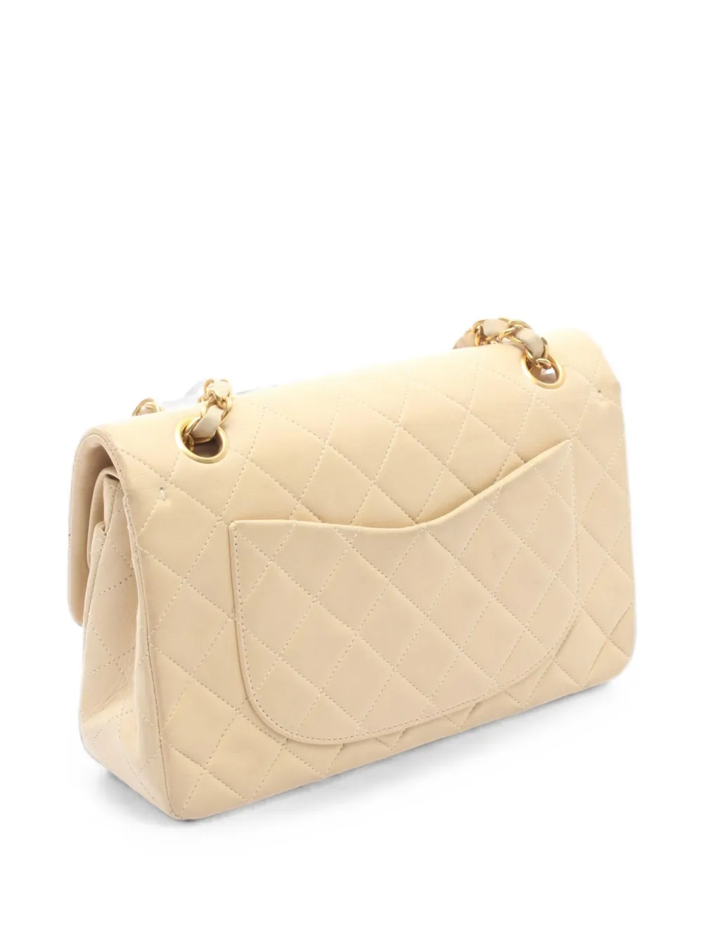  Chanel Pre-owned Matelasse W Flap W Chain Shoulder Bag Lambskin Light Beige Gold Hardware - Tons Neutres 