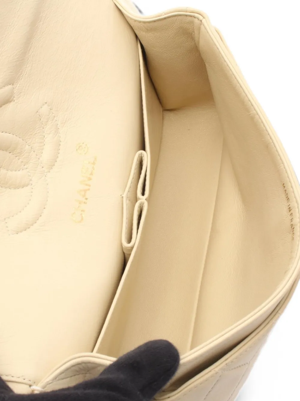  Chanel Pre-owned Matelasse W Flap W Chain Shoulder Bag Lambskin Light Beige Gold Hardware - Tons Neutres 