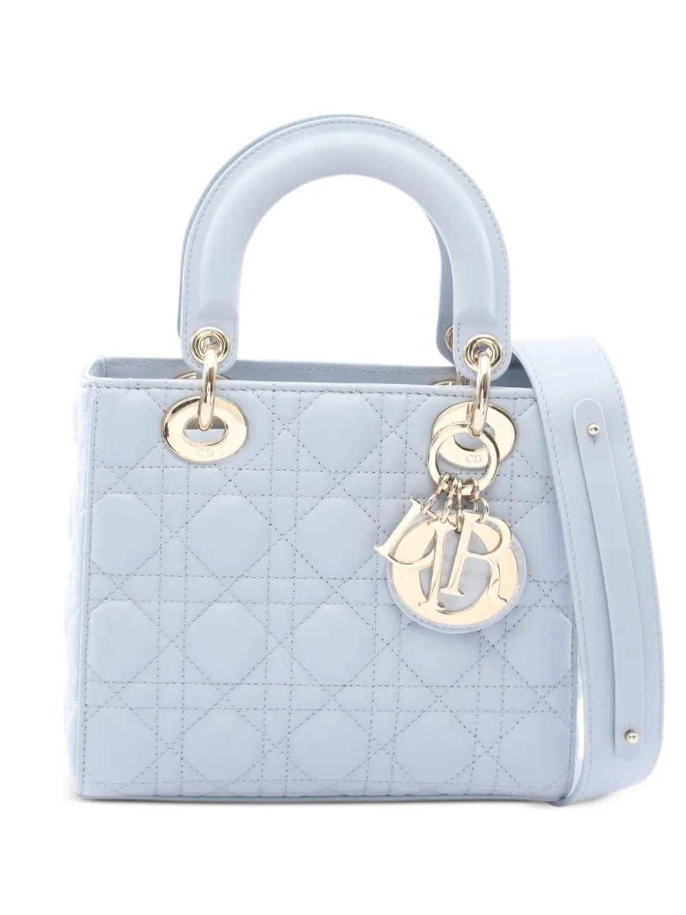 Christian Dior Pre-Owned 2020s Cannage Lady Dior My ABCDior shoulder bag - Blue