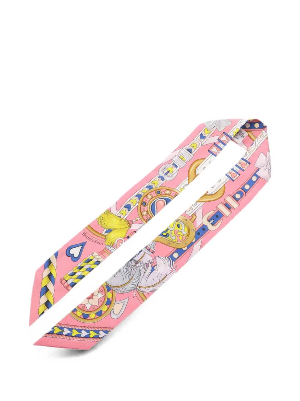 Hermès Pre-Owned 2010s Harnais de Coeur scarf - Rosa
