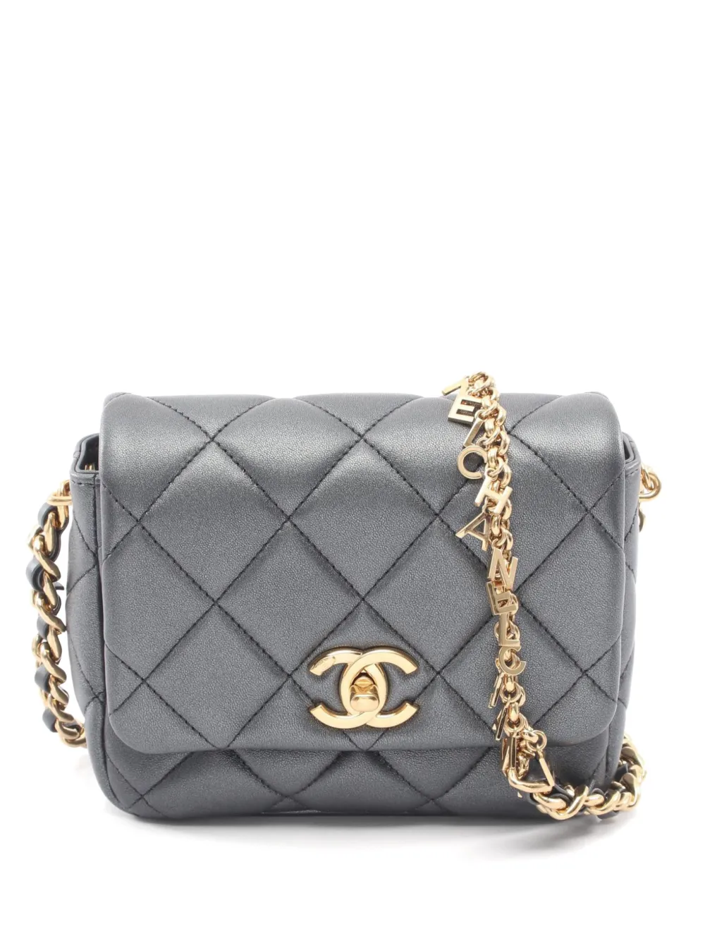 CHANEL Pre-Owned 2021 Matelassé chain shoulder bag - Grey