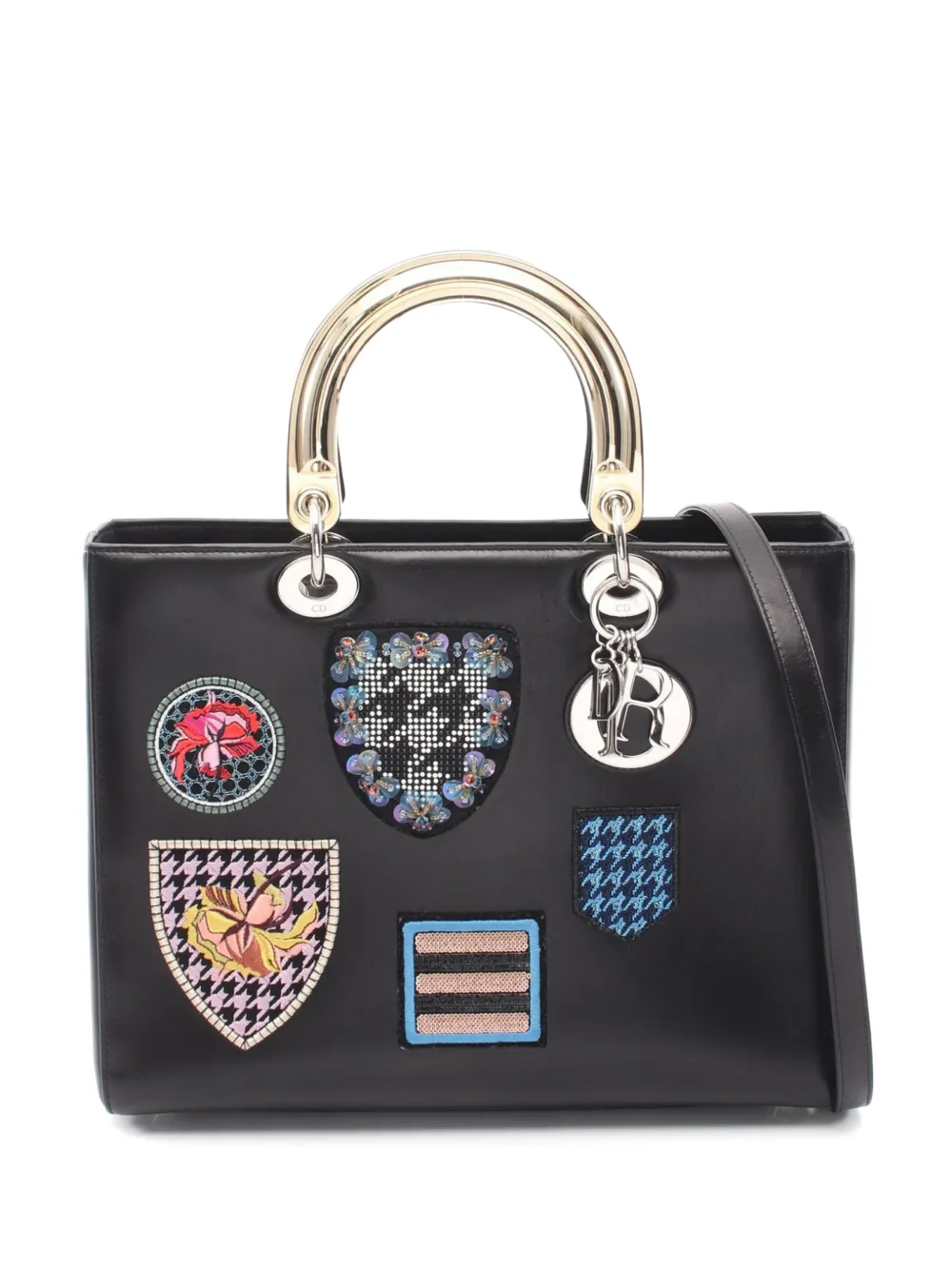 Christian Dior Pre-Owned 2010s large Lady Dior patch tote bag - Nero
