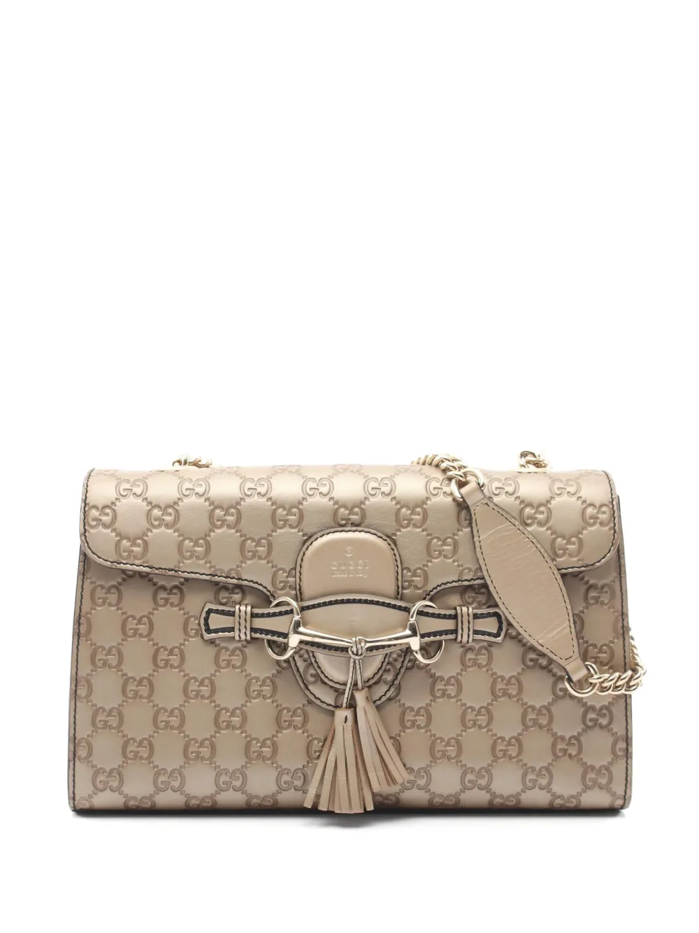 Gucci Pre-Owned 2010s Emily Horsebit shoulder bag - Toni neutri