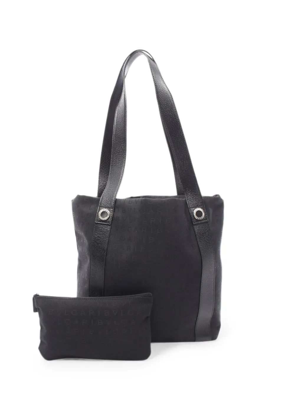 Pre-owned Bvlgari 2010s Logomania Tote Bag In Black