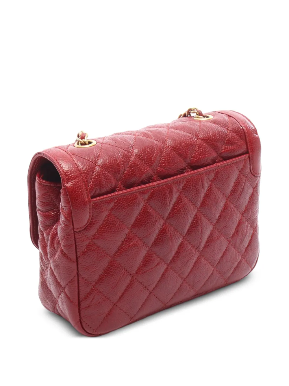 CHANEL Pre-Owned 2015-2016 Matelasse mini-schoudertas met ketting Rood