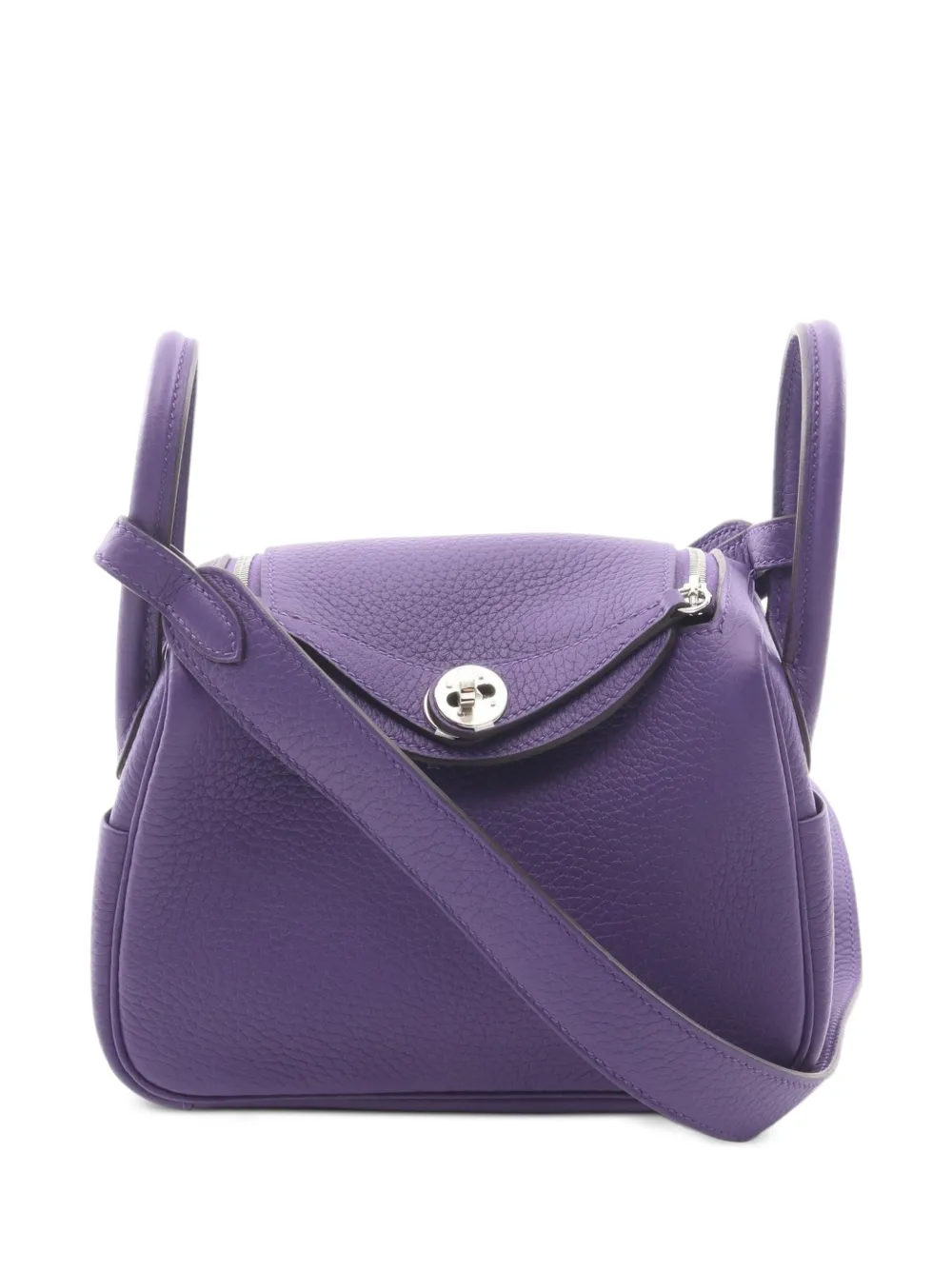 Hermès Pre-Owned mini Lindy Taurillon Clemence tote bag - Viola
