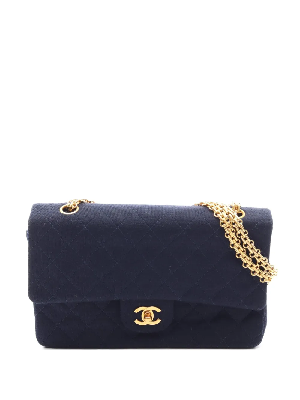 CHANEL Pre-Owned 1989-1991 Mademoiselle Double Flap shoulder bag - Blu