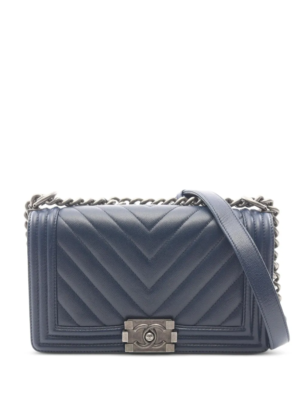 CHANEL Pre-Owned 2017-2018 Boy Chanel shoulder bag - Blu