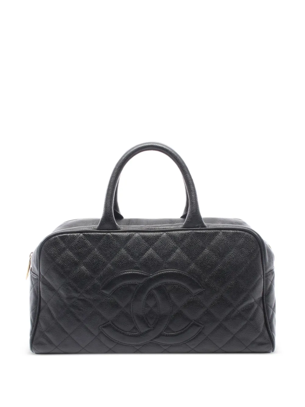 CHANEL Pre-Owned 2003-2004 matelassé CC boston bag - Nero