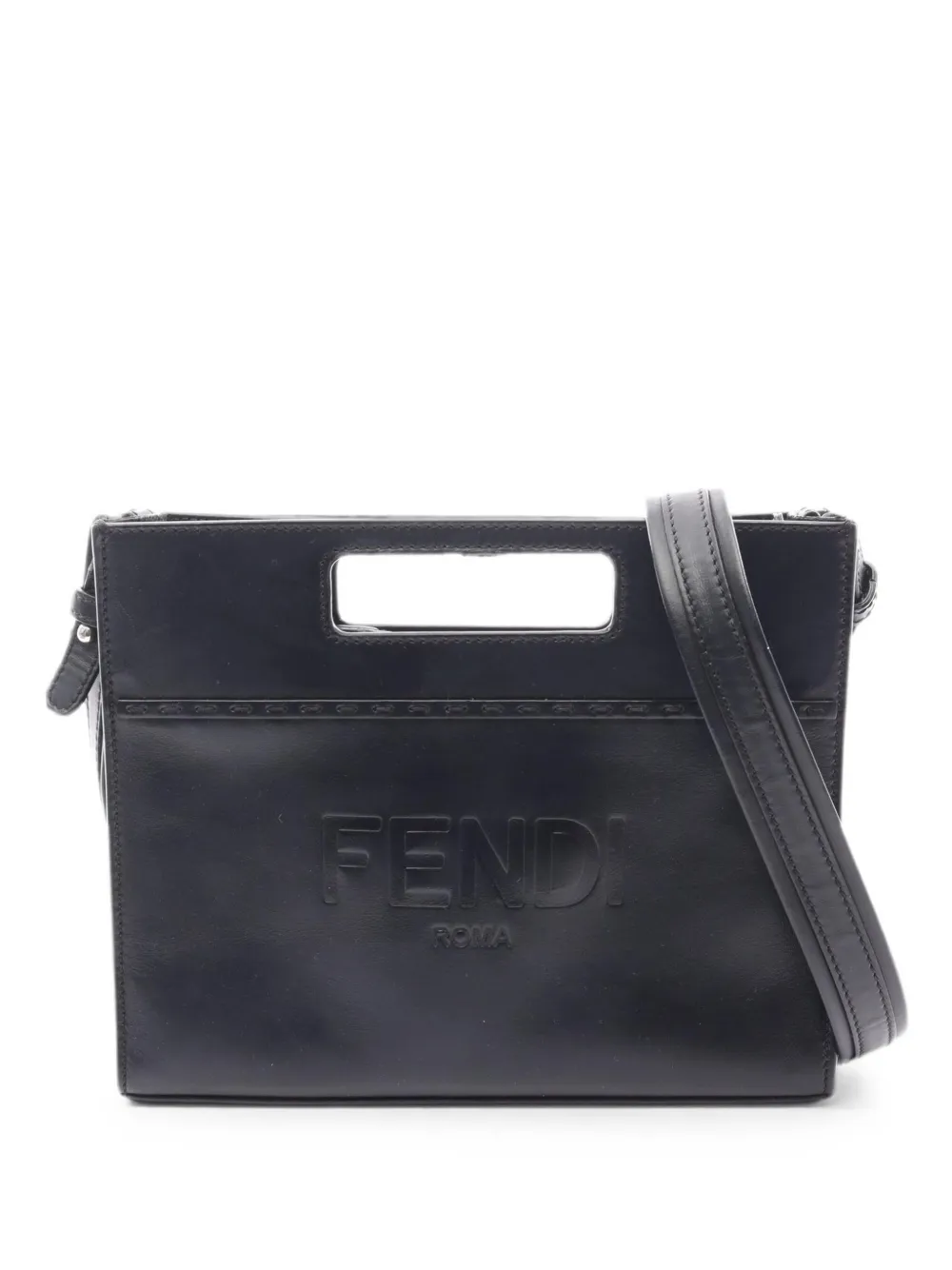 Fendi Pre-Owned 2000s debossed logo handbag - Nero