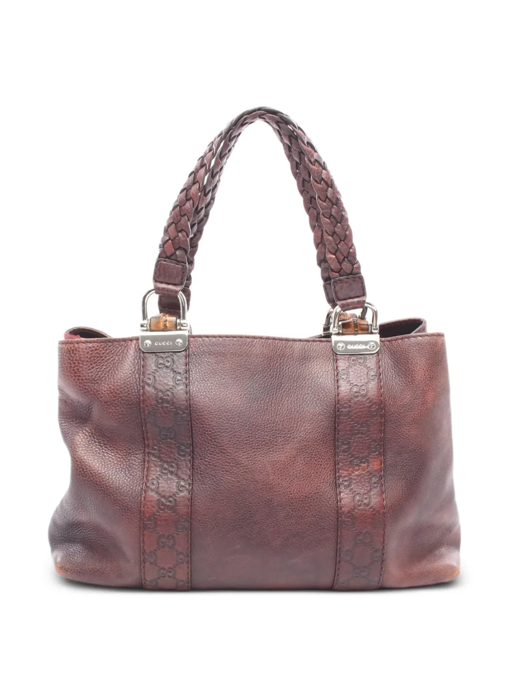 Gucci Pre-Owned 2000s Bamboo leather tote bag - Marrone