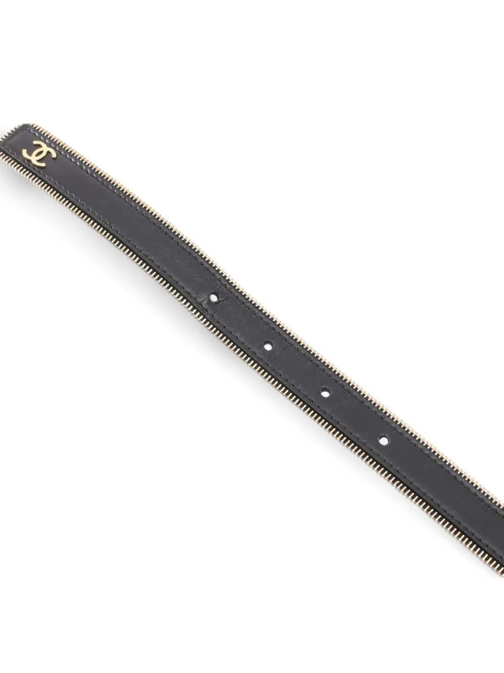 Chanel Pre-owned 1986-1988 Coco Mark Chain-link Belt in Black, view 3