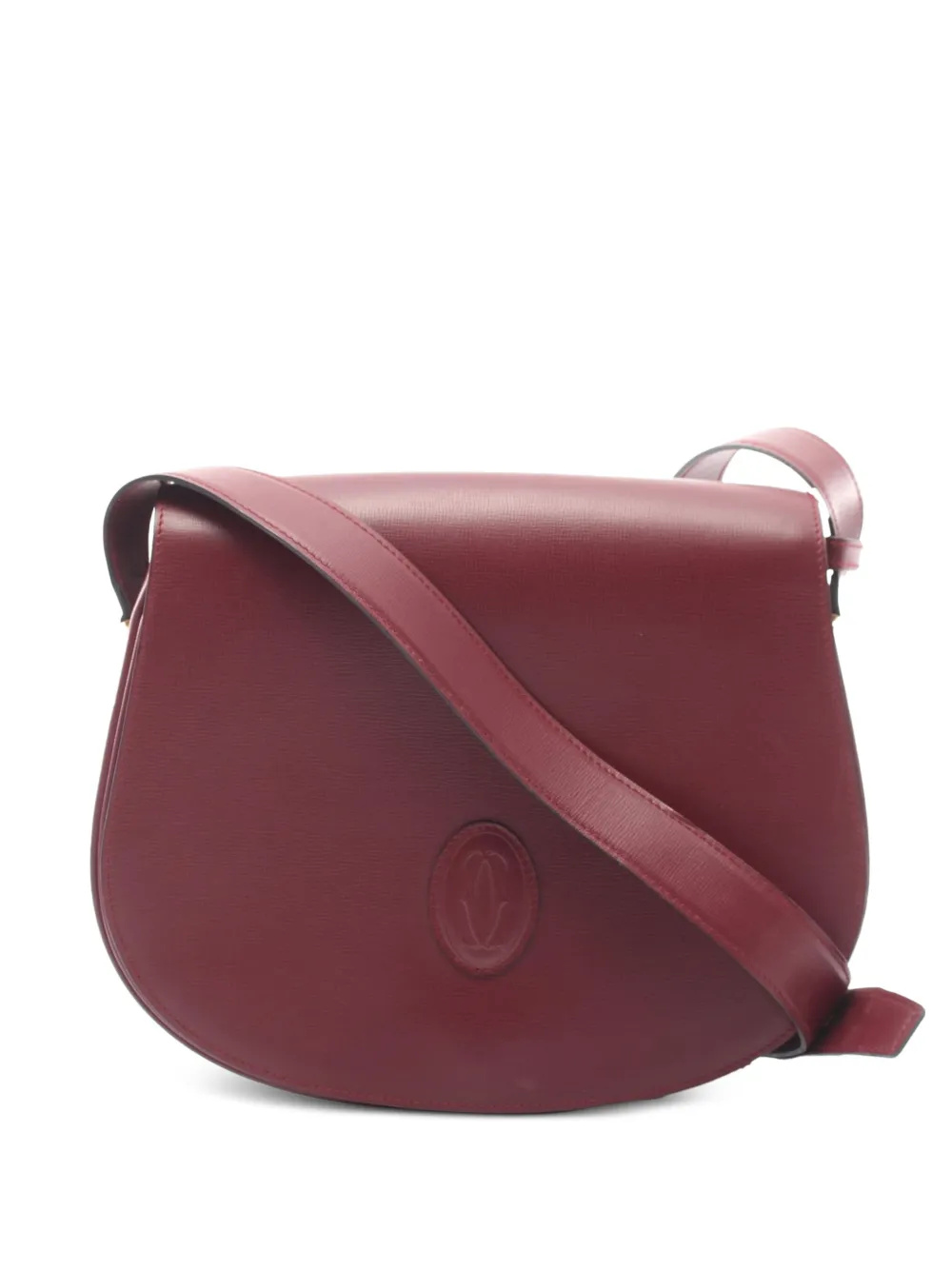 Cartier 2010s Mast line logo-embossed shoulder bag - Rosso