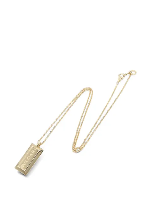 Bvlgari Pre-Owned 2010s Ingot logo-bar pendant necklace