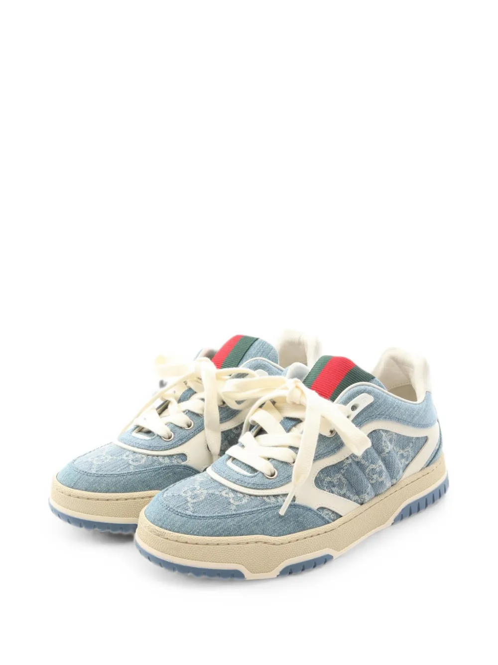 Gucci Pre-Owned Re-Web GG Monogram sneakers - Blau