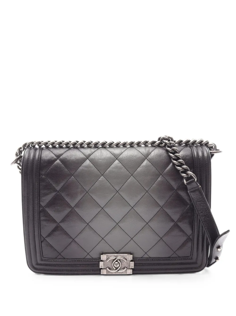 CHANEL Pre-Owned 2013-2014 large Boy Matelasse shoulder bag - Nero