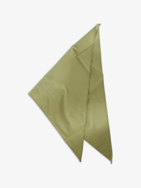 Satisfy triangular perforated-detail scarf