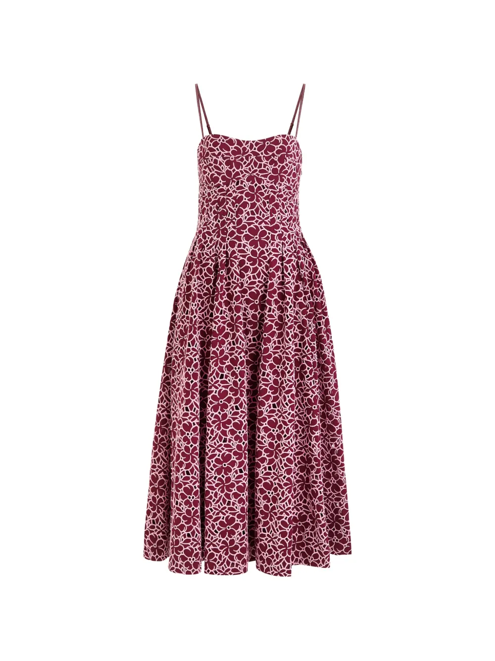 Simkhai floral guipure-lace midi dress - Rosso