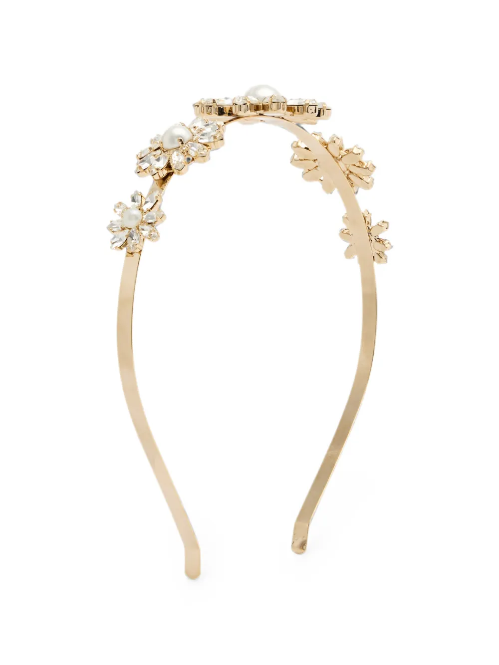 Rosantica Profumo crystal-embellished floral headband - Gold