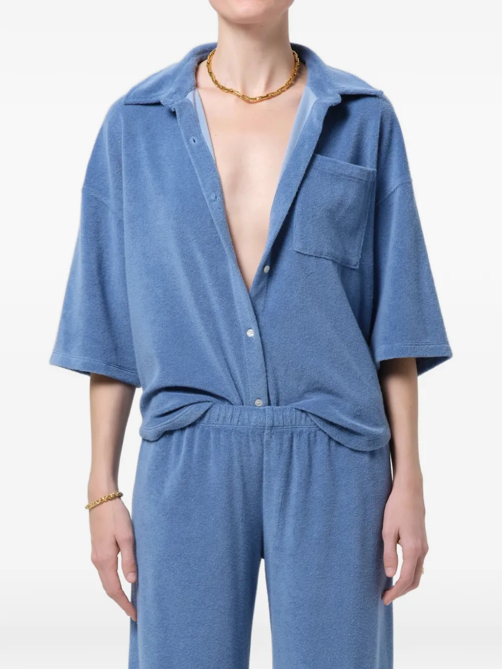 Citizens of Humanity Francis blouse met korte mouwen Blauw