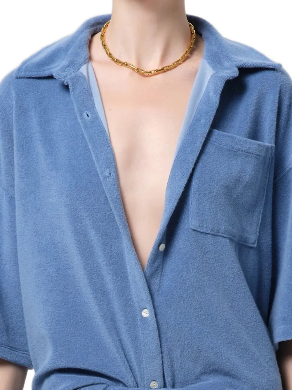 Citizens of Humanity Francis blouse met korte mouwen Blauw